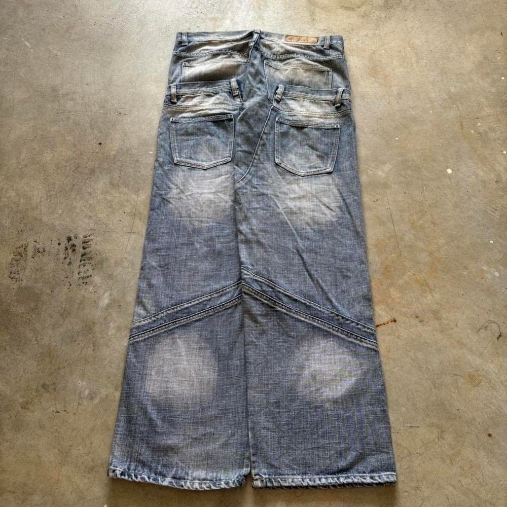 Baggy Max & Liu Japanese Denim Jeans Surf Summer  Vintage Y2K Multipocket 36x34